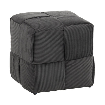 Square Ottoman Foot Rest With Woven Design