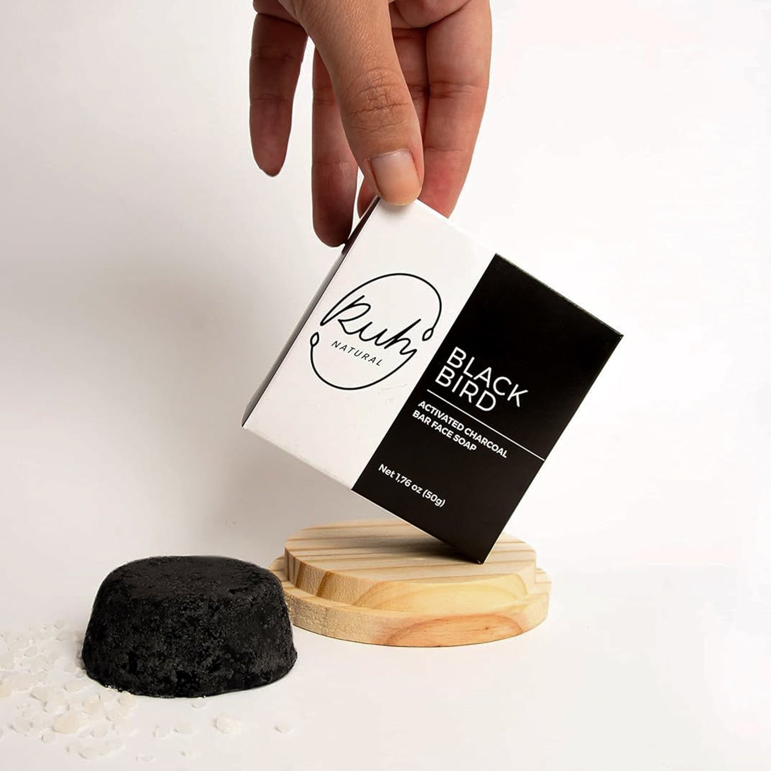 Activated Charcoal Bar Face Soap - Blackbird - PoshaBella