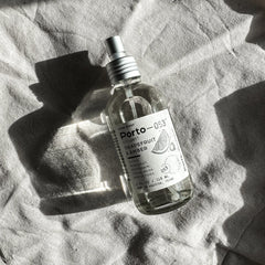 Porto-053 Room Spray – Linen & Fabric Freshener – High Fragrance Concentration – Vegan & Handmade in USA – 4 oz Clear Glass Bottle with decorative box