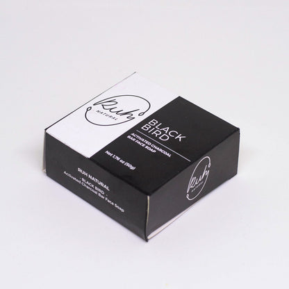 Activated Charcoal Bar Face Soap - Blackbird - PoshaBella