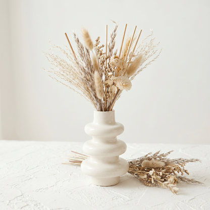 The Stacked Bubble Vase Reed Diffuser Gift Set, Gypsum White 9" Sunsum® Intentional Living