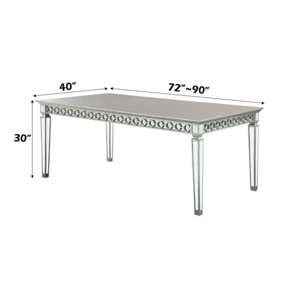 Varian - Dining Table - Mirrored & Antique Platinum
