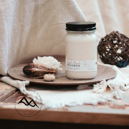 13 oz Mason Jar Soy Candle - Toasted Pumpkin & Cranberry - PoshaBella