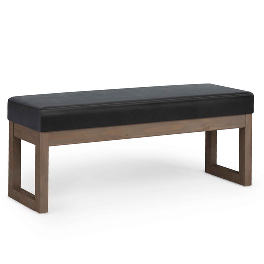 Milltown Large Ottoman Bench - Midnight Black