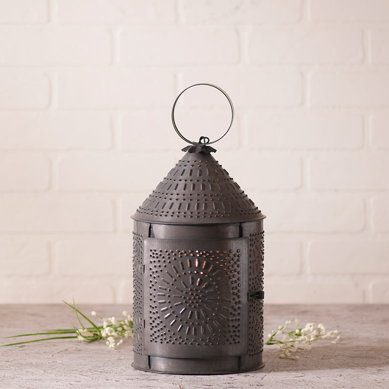 Cozy 15" Fireside Lantern in Rustic Kettle Black