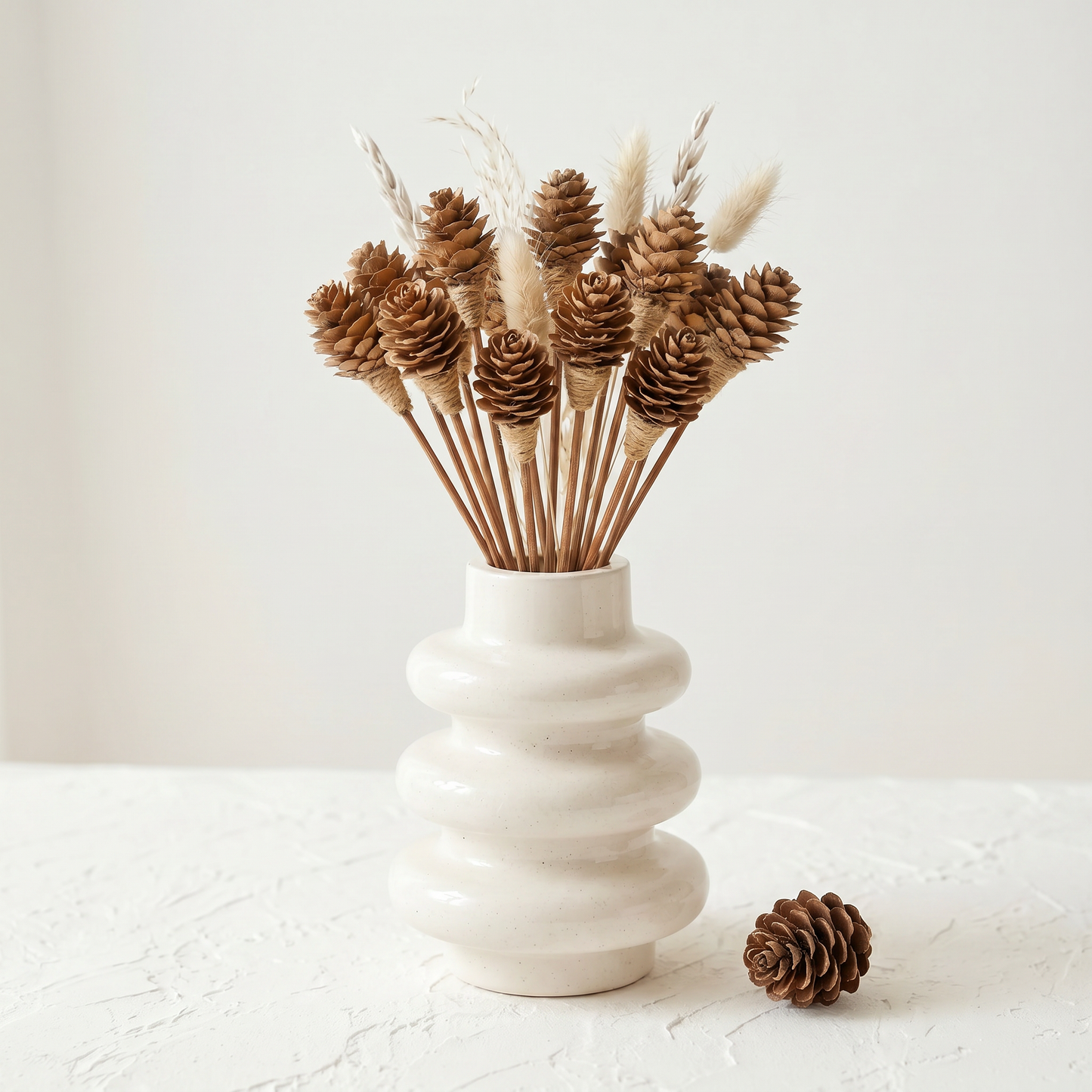 The Stacked Bubble Vase Reed Diffuser Gift Set, Gypsum White 9" Sunsum® Intentional Living