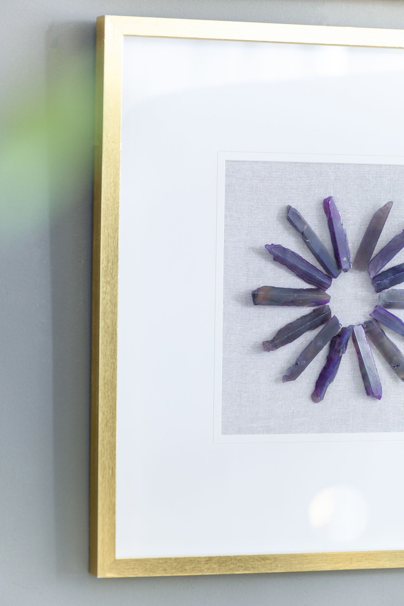 Grace Purple Agate Shadow Boxes Wall Art Set of 2 - Multicolor