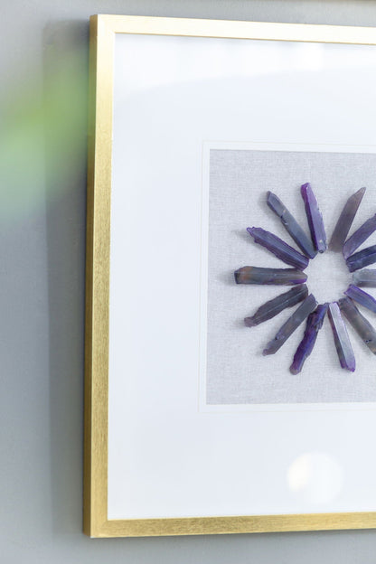 Grace Purple Agate Shadow Boxes Wall Art Set of 2 - Multicolor