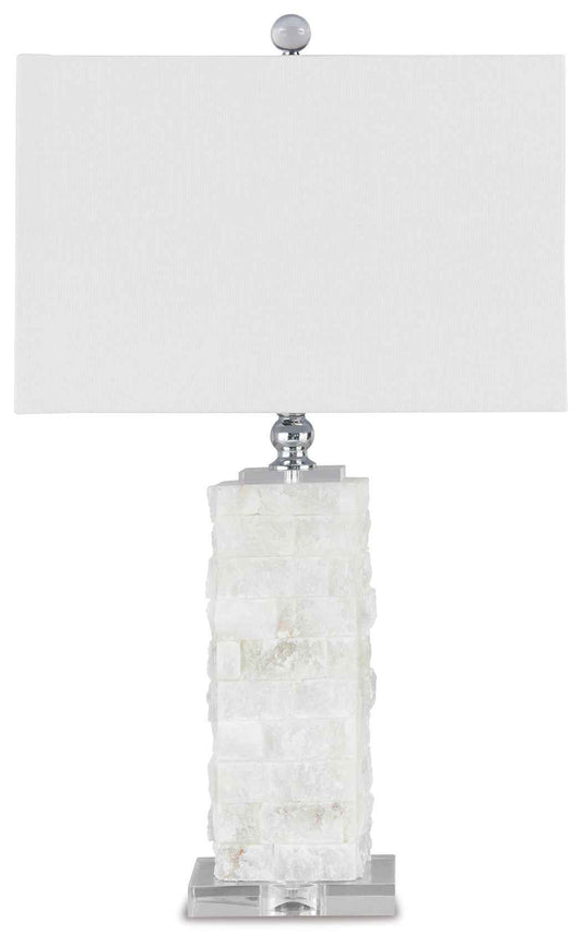 Malise - Alabaster Table Lamp  - White