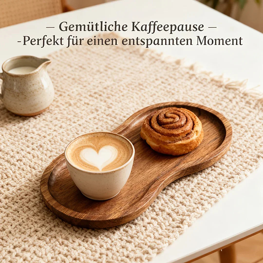 1pc Creative Oval Wooden Tray, Dessert Plate - Perfect Blend of Home Decor and Practicality, Easy to Clean, Multi-Purpose for Fruits, Cakes, Snacks, Desserts, and Cheese. Ideal for Family Gatherings, Afternoon Tea, Restaurant