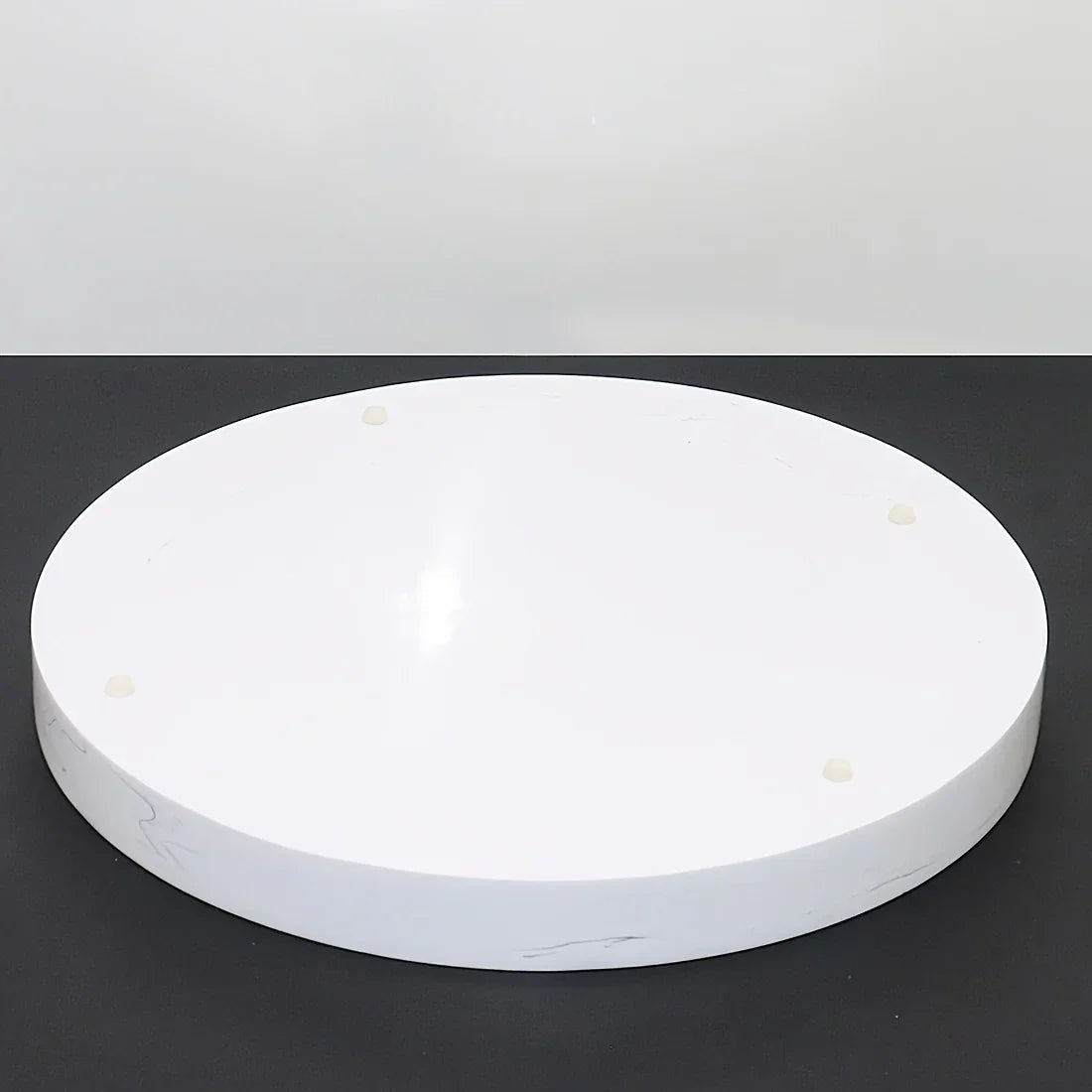 1pc Elegant Black Circular Resin Tray - 27.43cm Hand-Polished, Multi-Purpose Vanity Organizer for Bathroom, Kitchen & Bedroom Decor - Ideal for Jewelry, Keys & Accessories Storage