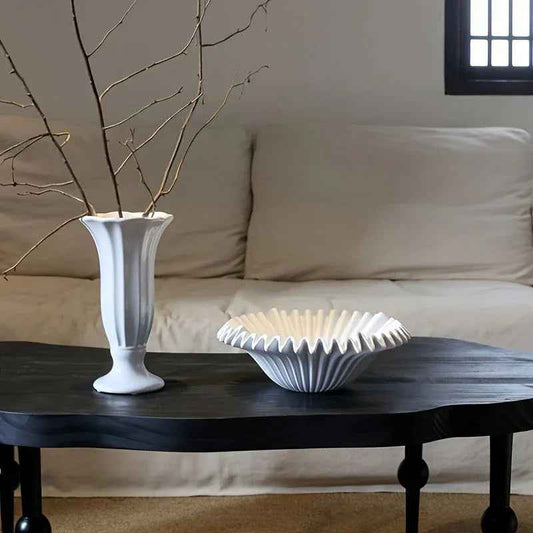 1pc Elegant European-Style Marble-Resin Tabletop Storage Basket, Modern Wave Design, Multi-Functional Decorative Bowl for Keys, Jewelry, Office Supplies, Shelf Organizer - Classic Round Shape, Ideal for Wedding & Holiday Deco