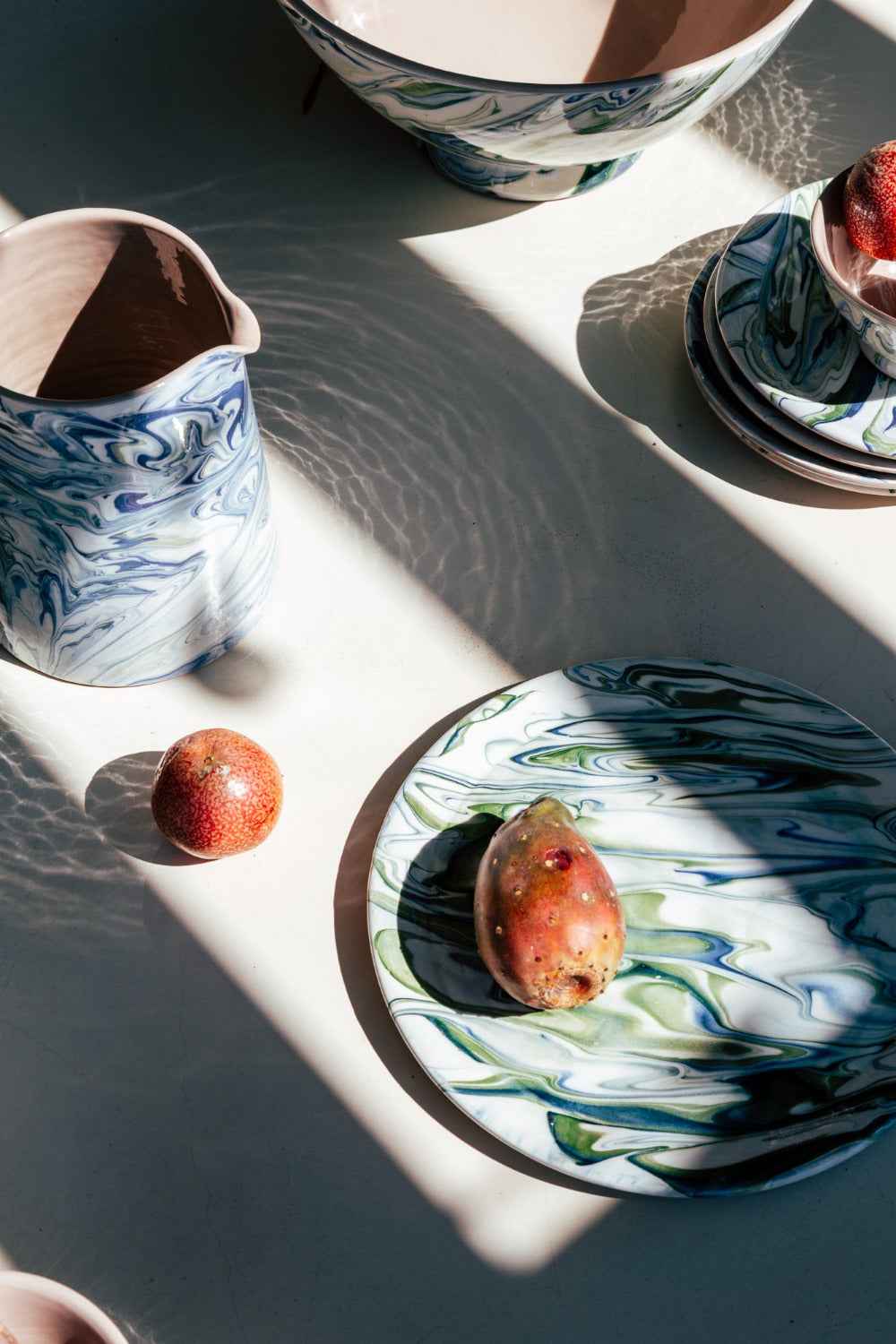 Marbled Ocean Dinner Plate - Set of 4