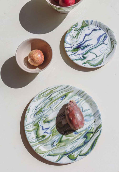 Marbled Ocean Dinner Plate - Set of 4
