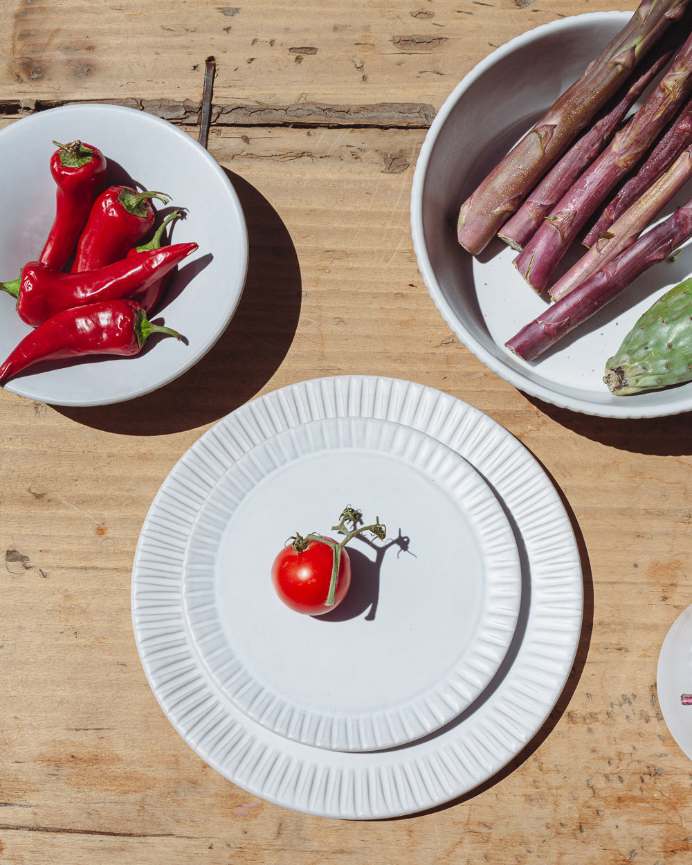Cloud Lines Salad Plate - Set of 4 - PoshaBella