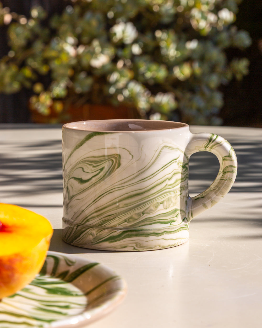 Marbled Olive Mug - PoshaBella