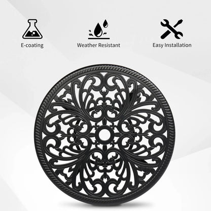 Round Cast Aluminum Patio Side Table