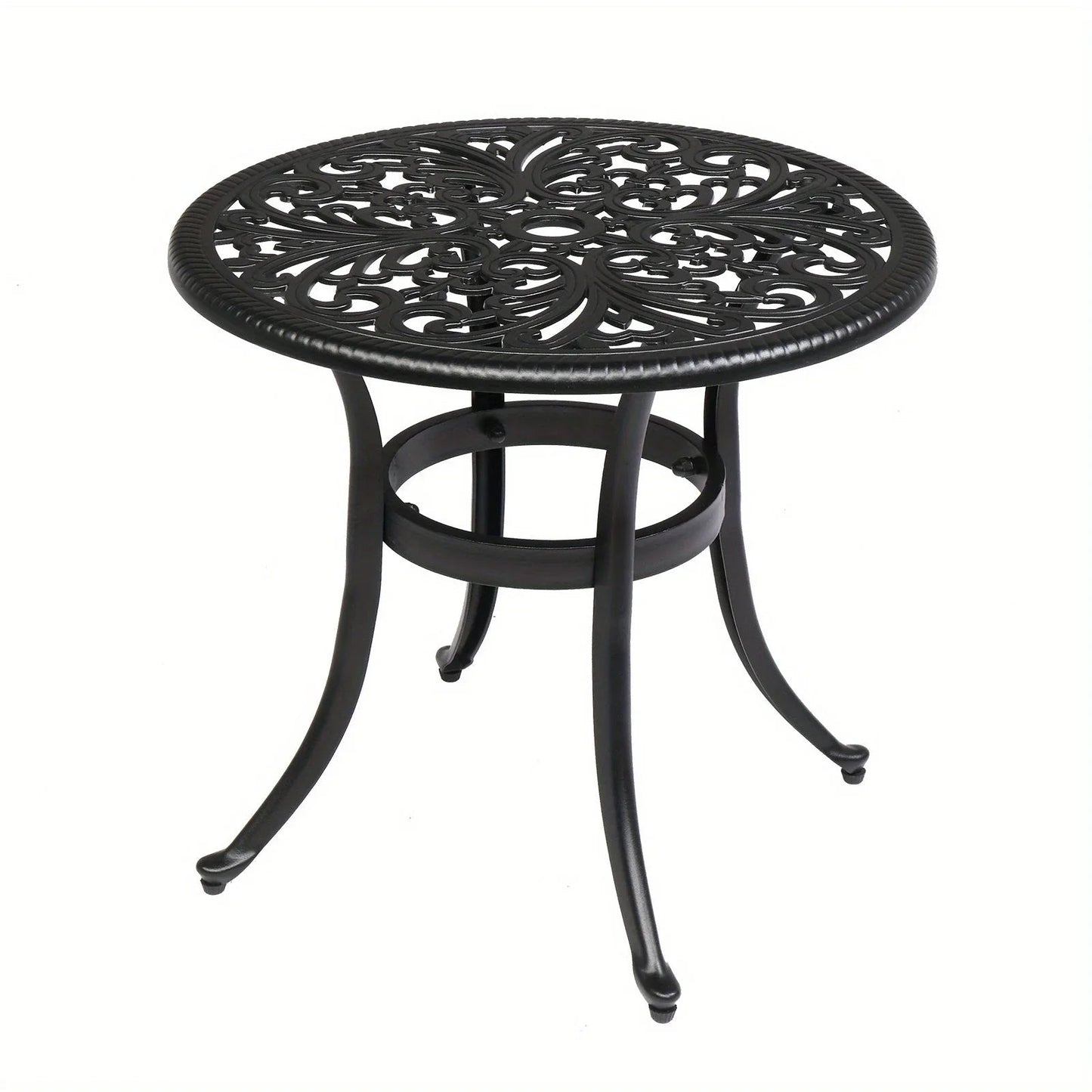 Round Cast Aluminum Patio Side Table