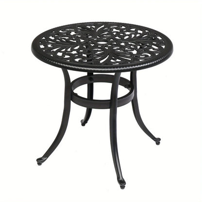 Round Cast Aluminum Patio Side Table