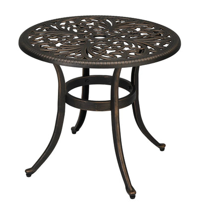 Round Cast Aluminum Patio Side Table