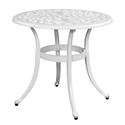 Round Cast Aluminum Patio Side Table