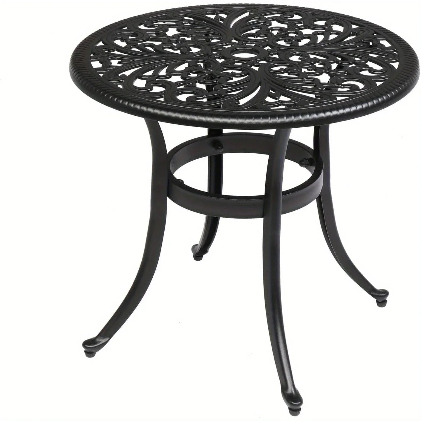 Round Cast Aluminum Patio Side Table