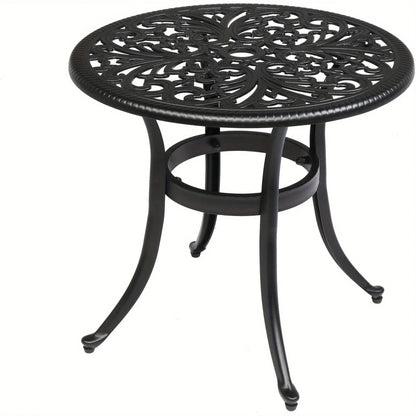 Round Cast Aluminum Patio Side Table
