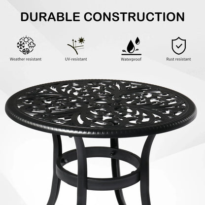 Round Cast Aluminum Patio Side Table