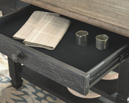Tyler Creek - Rectangular Dining Room Counter Table - Black / Gray