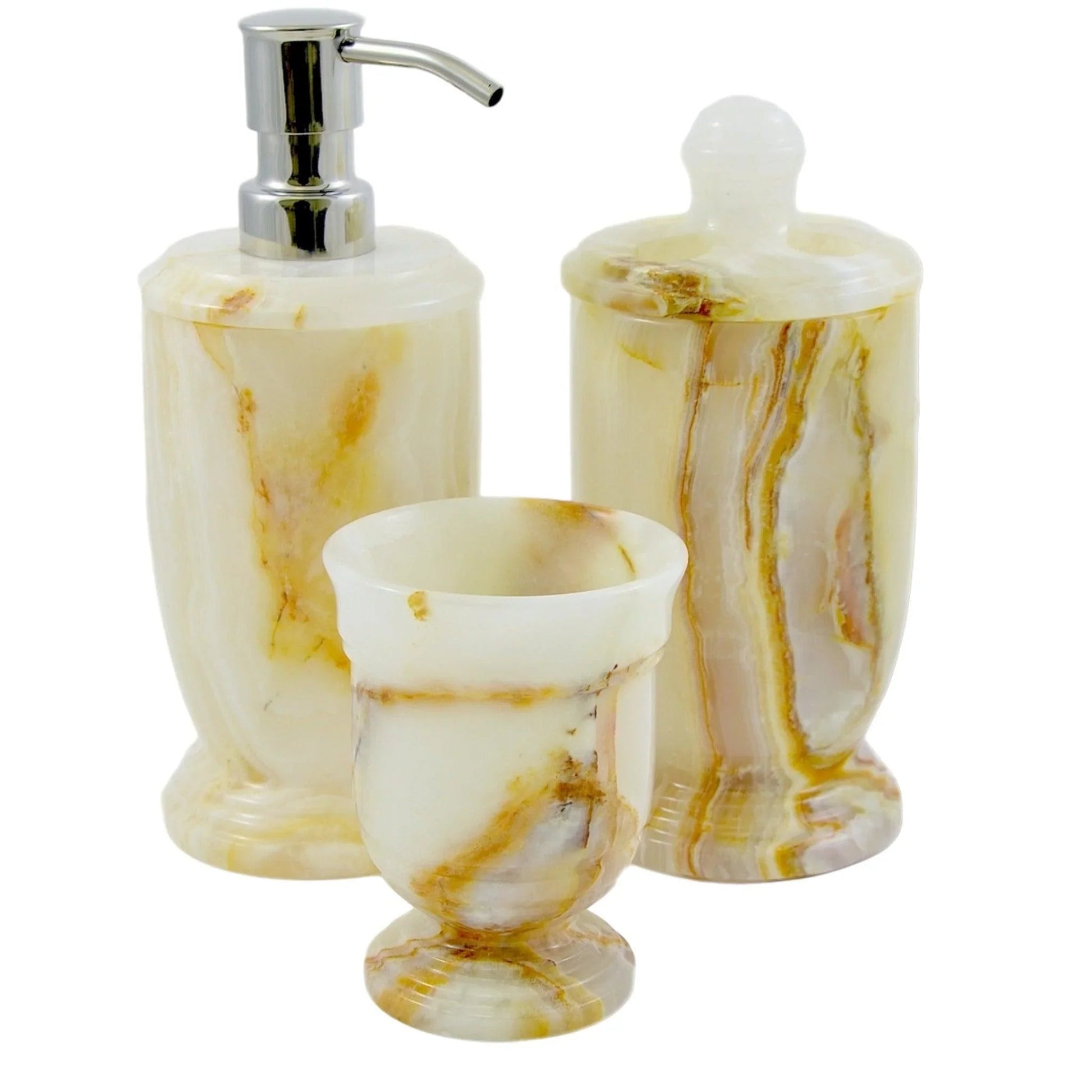 3 Piece Bathroom Vanity Set - White Onyx - PoshaBella