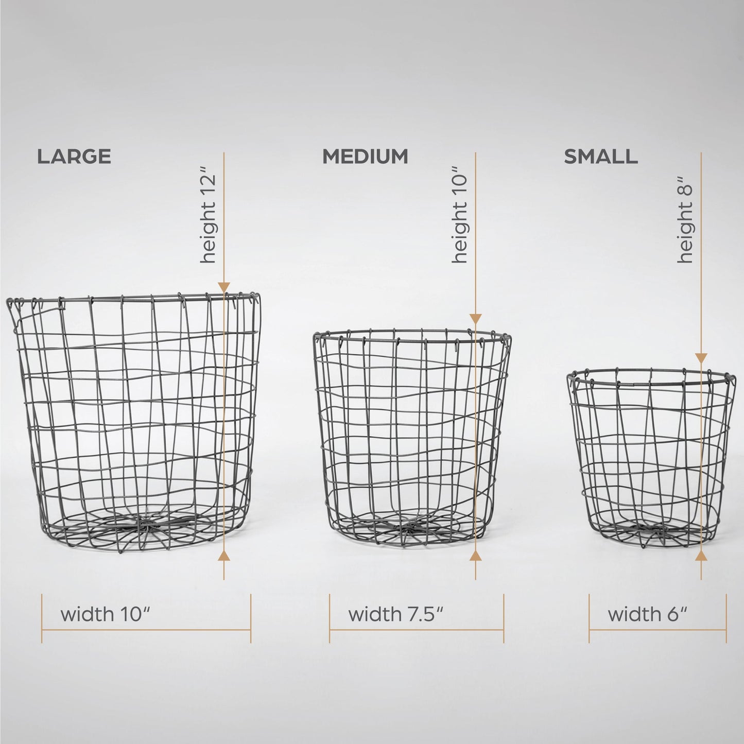 308 - Round Iron Basket - PoshaBella
