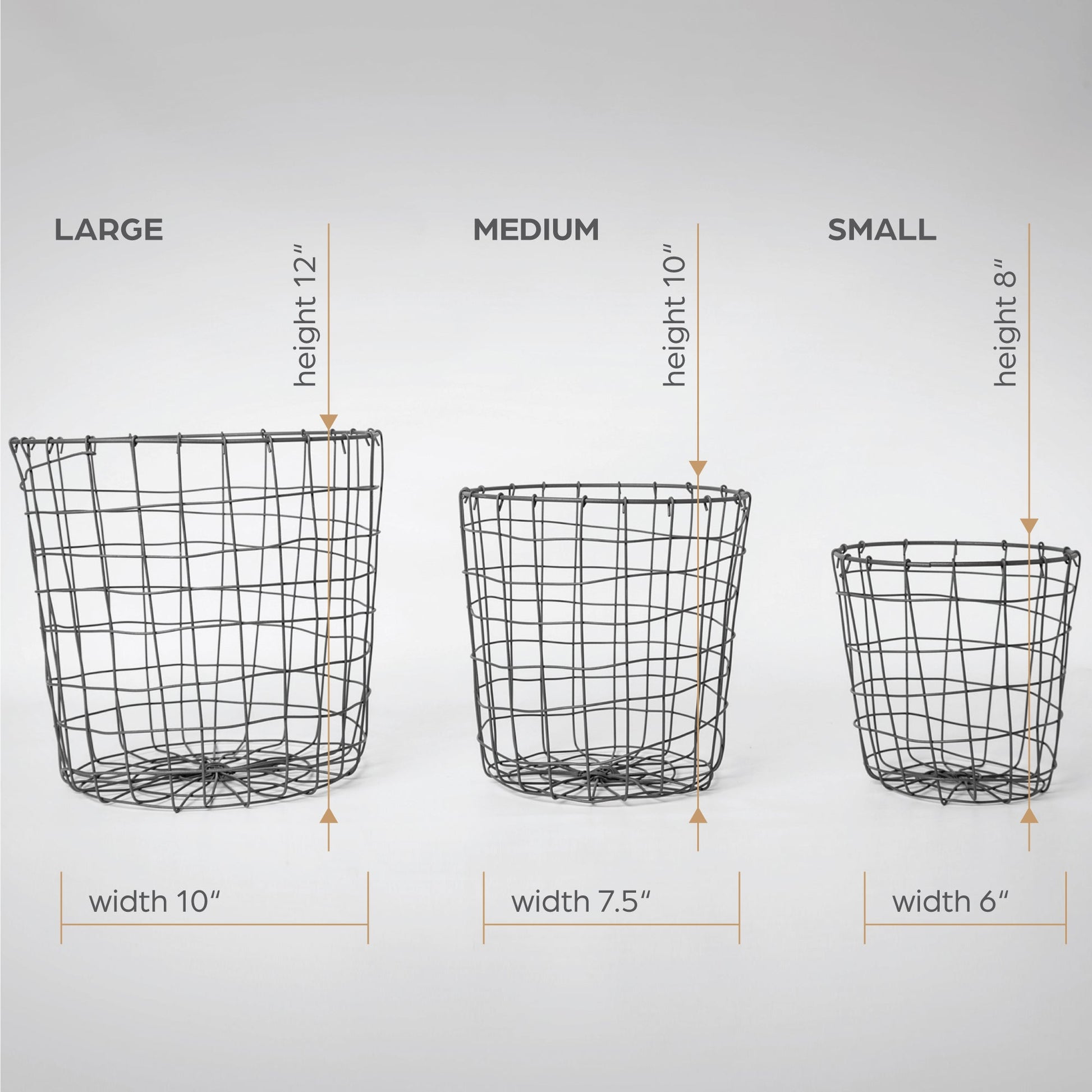 308 - Round Iron Basket - PoshaBella