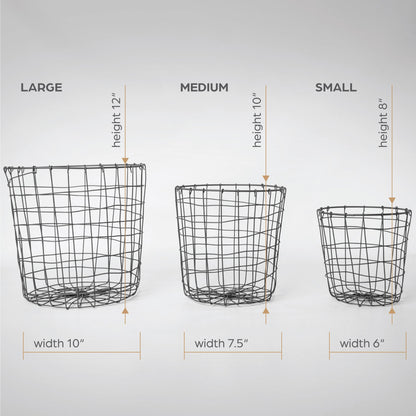 308 - Round Iron Basket - PoshaBella