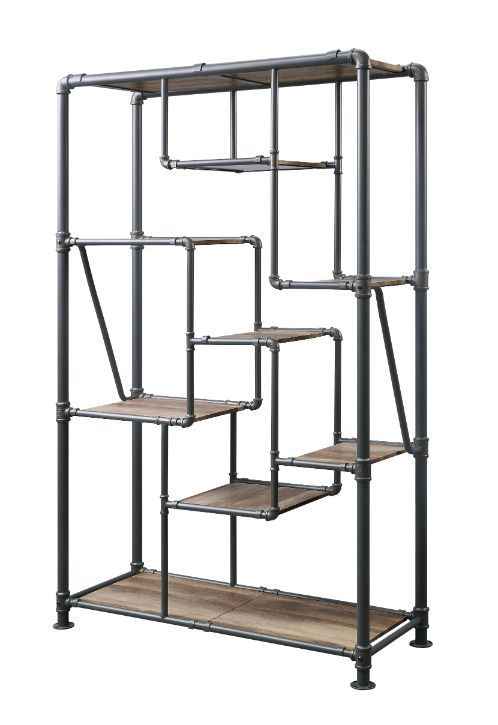 Brantley - Bookshelf - Antique Oak & Sandy Gray