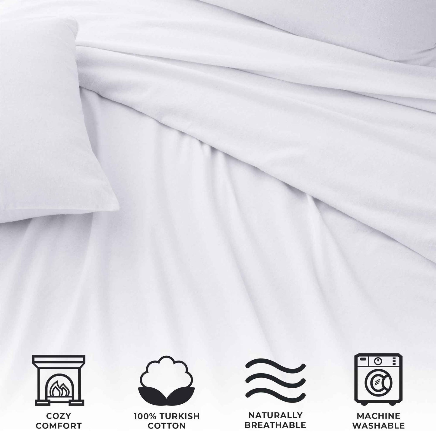4-Piece Turkish Cotton Flannel Sheet - Raye Collection