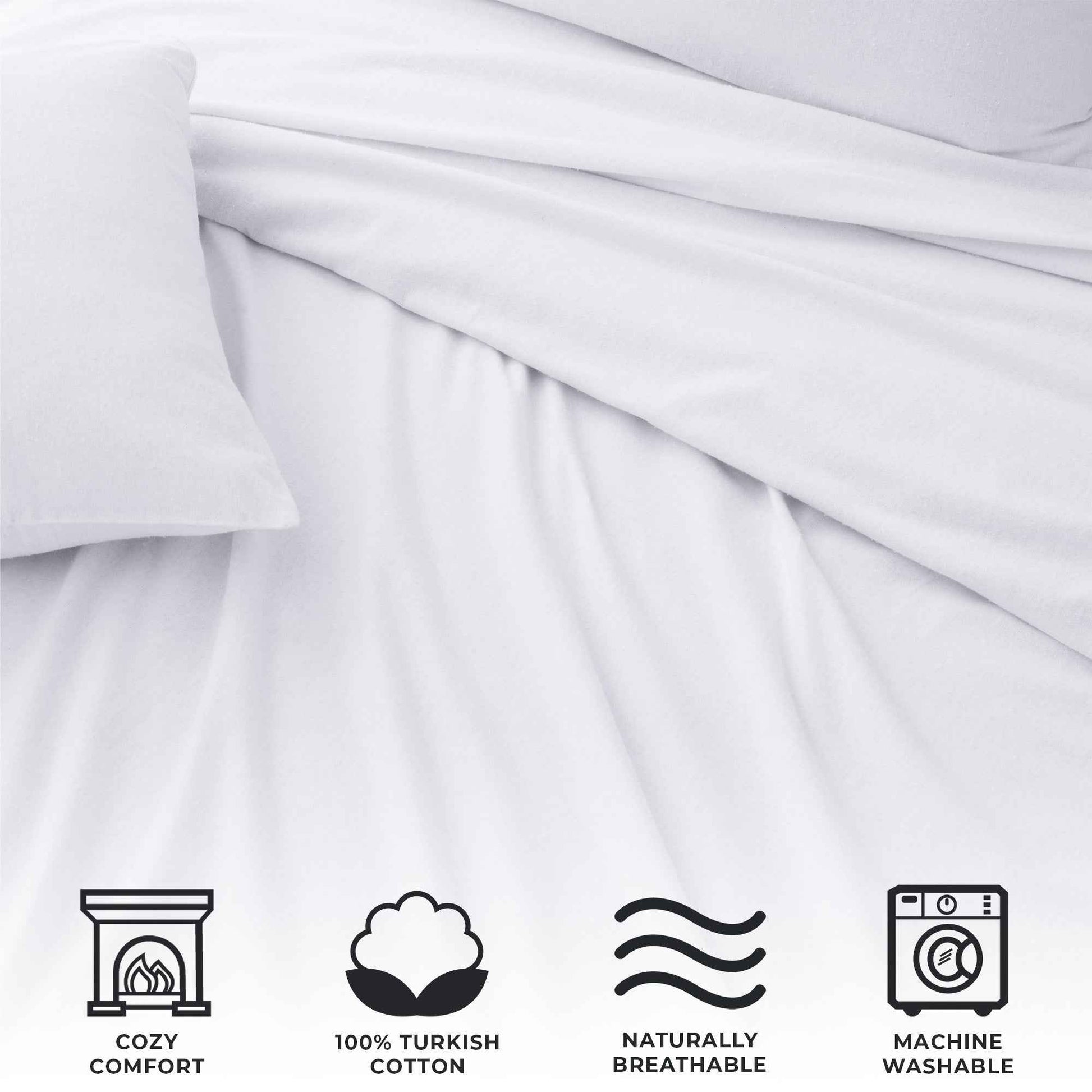4-Piece Turkish Cotton Flannel Sheet - Raye Collection