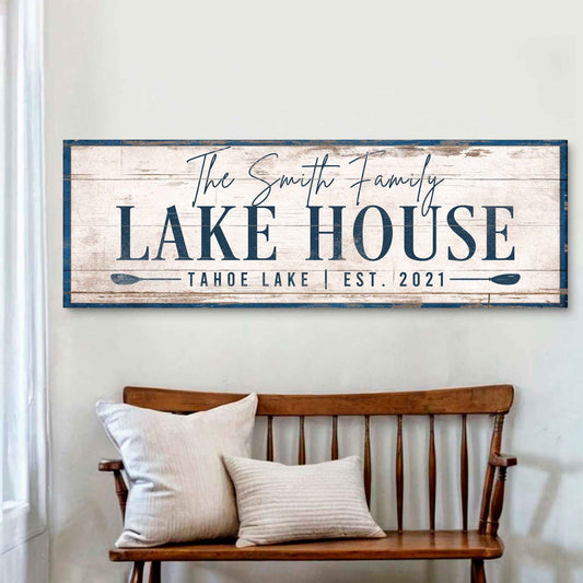 Personalized Lake House Sign V