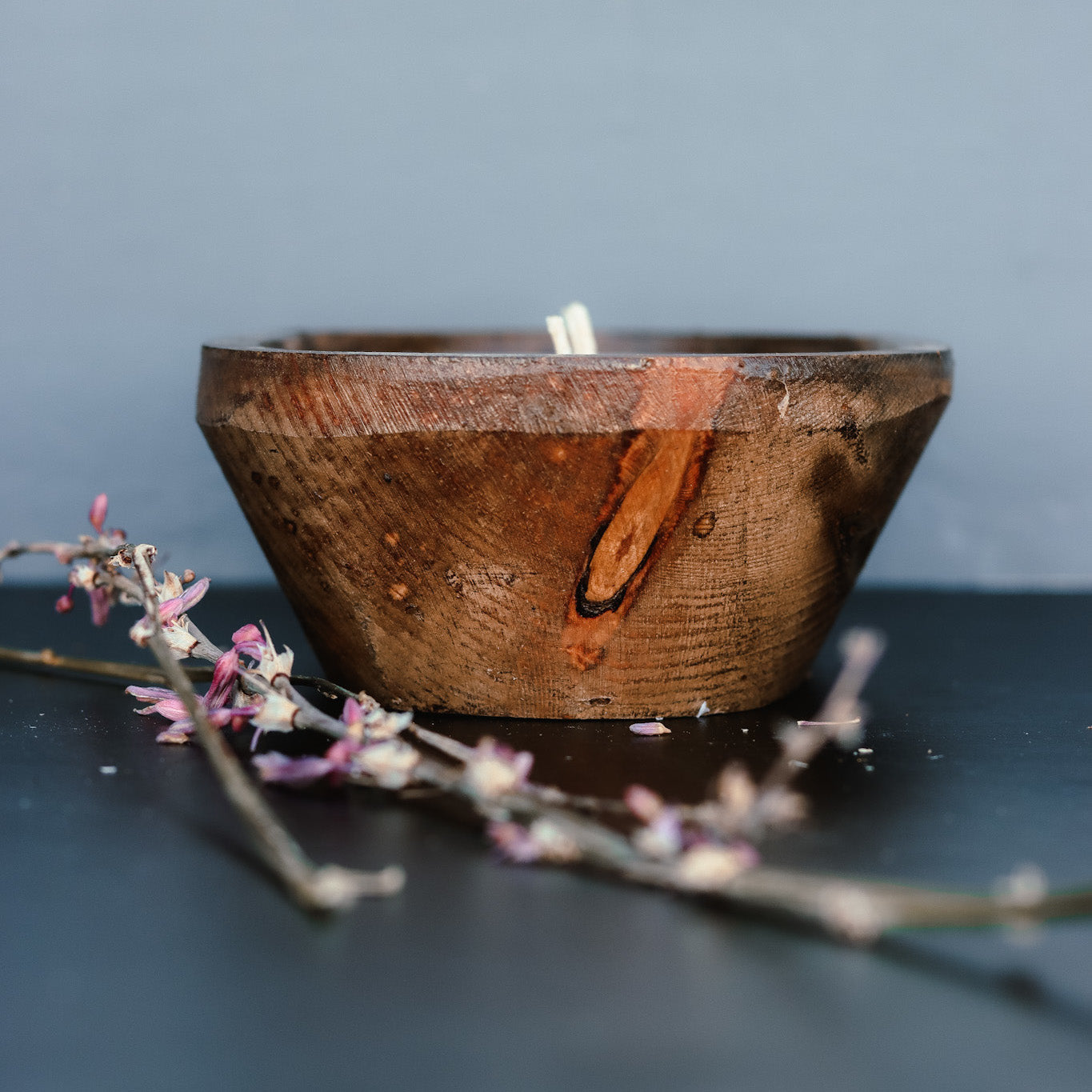 3 Wick Natural Wood Dough Bowl - Choose Your Scent - PoshaBella