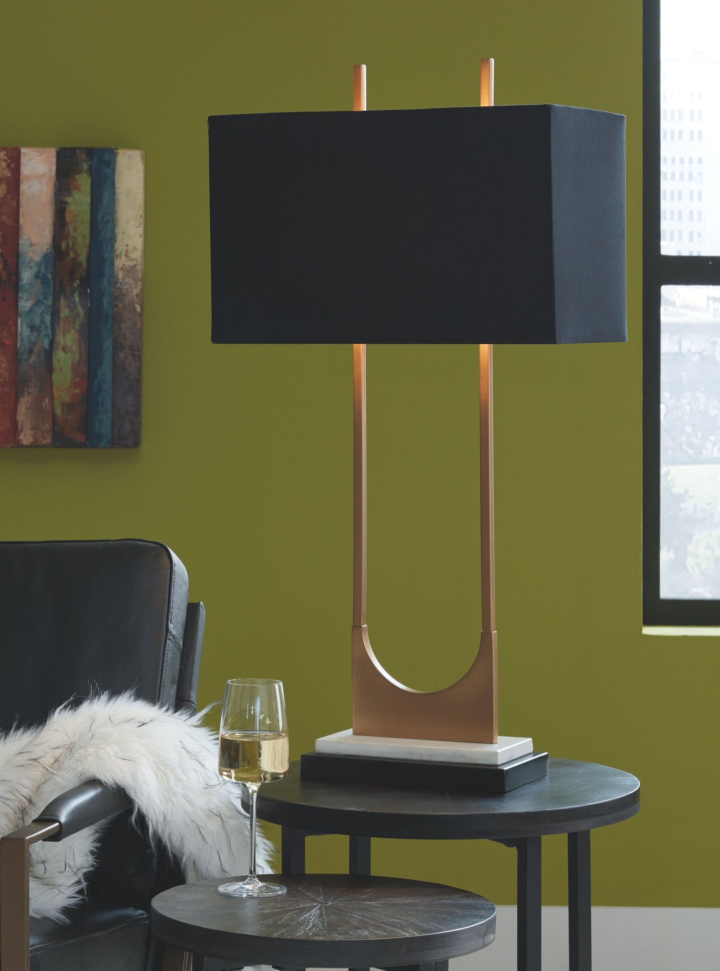 Malana - Metal Table Lamp  - Brass Finish
