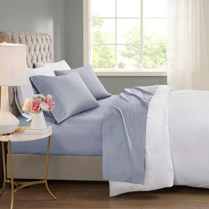 Olliix - Cooling 600 Thread Count 4 Pieces Cotton Sheets Set - PoshaBella