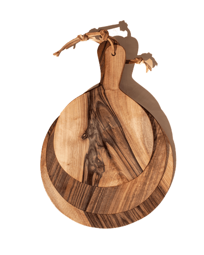 Round Walnut Cutting Boards - PoshaBella