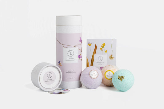 Natural Bath Bomb Gift Set – 3 Aromatherapy Bath Bombs