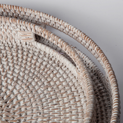 404 - Round Rattan Tray - PoshaBella