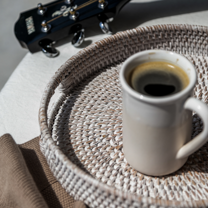 404 - Round Rattan Tray - PoshaBella