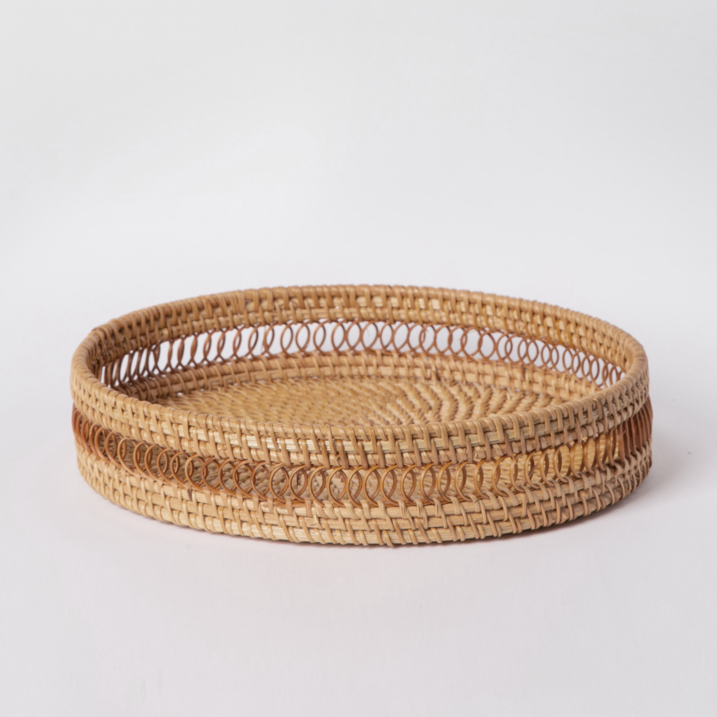 405 - Round Rattan Tray - PoshaBella