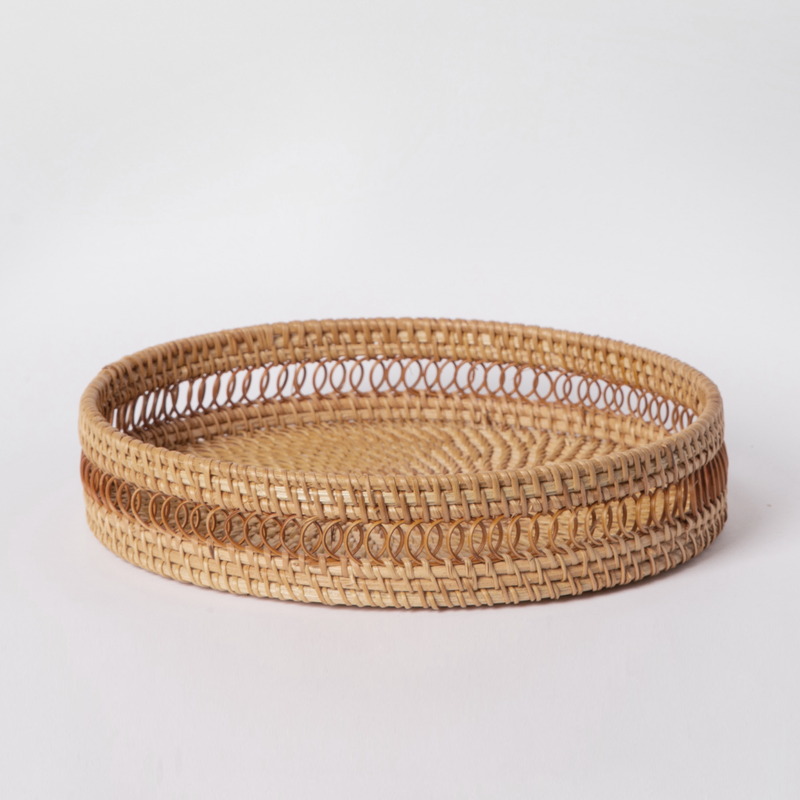 405 - Round Rattan Tray