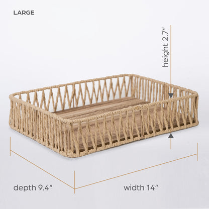 415 - Wooden Rope Tray - PoshaBella