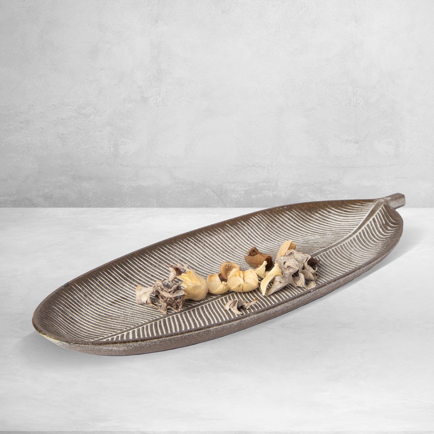 423 - Leaf Design Wood Tray - Elegant Jewelry Plate Tray with Intricate Leaf Design - Decorative Centerpiece for Home, Kitchen, and Events - PoshaBella