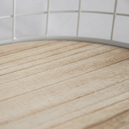 449 - Oval Metal & Wood Tray - PoshaBella