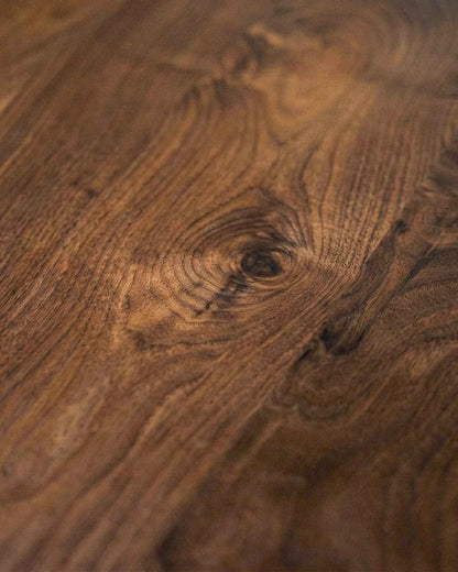 Modern Round Walnut Pedestal Dining Table